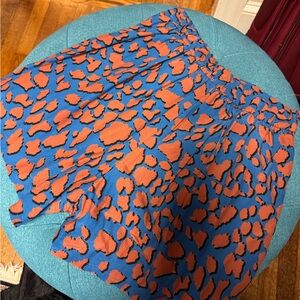 Blue and Orange Animal Print Shorts